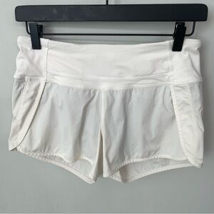 Lululemon Run Times 4” Shorts Creamy White Size 4 Running Gym Athleisure 11